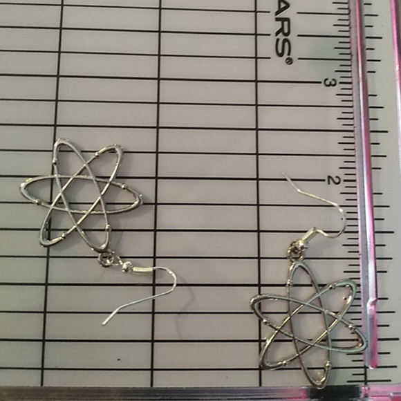 🎆 2 for $15🎆 Silver or Gold Atom earrings - Picture 2 of 3
